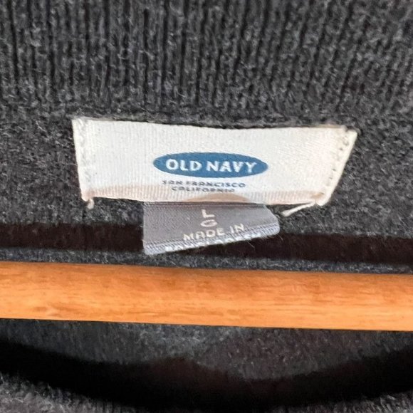 Men’s Dark Gray Old Navy V Neck Sweater Size Large - Picture 6 of 8